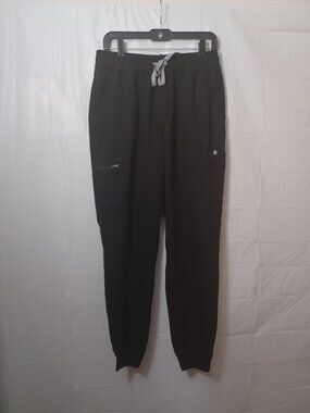 FIGS TECHNICAL COLLECTION ZAMORA JOGGER SCRUB PANTS  BLACK WOMEN'S (LARGE TALL)